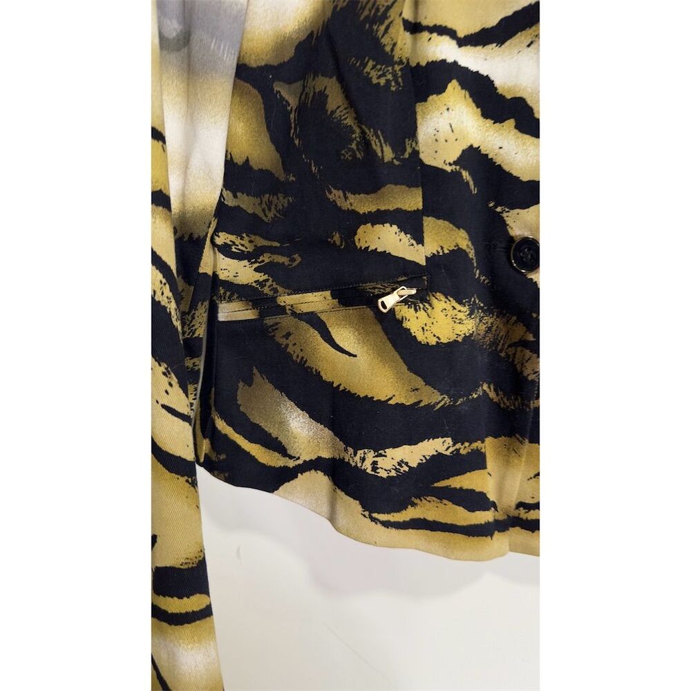 Chico's Black Label Women's Animal Print Jacket Zipper Sleeves Size 0 Mu… - Picture 14 of 16